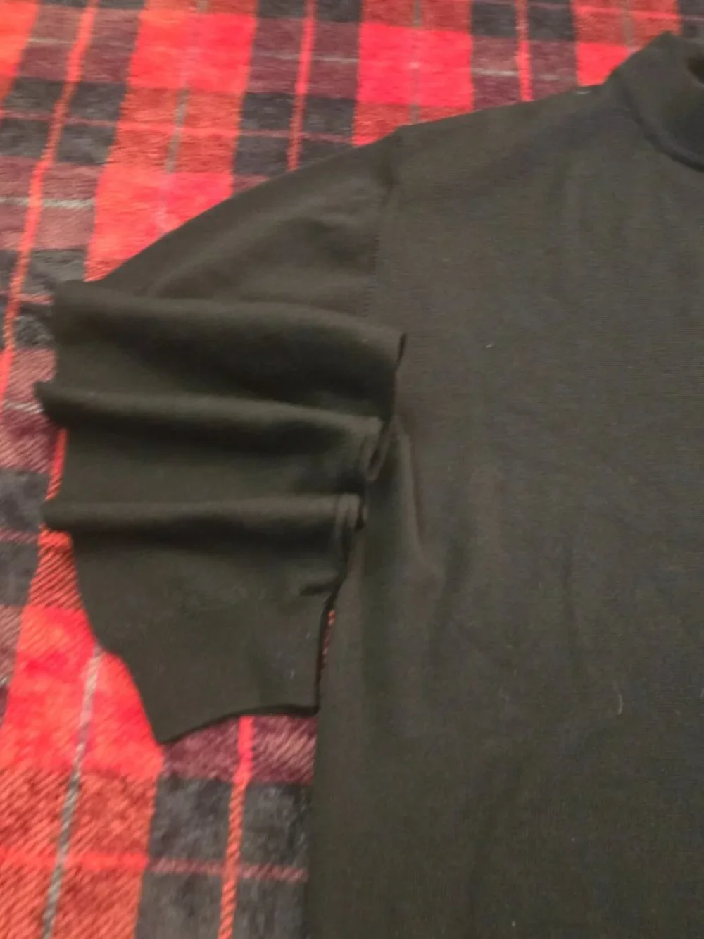 Murano Italia 100% Merino Wool Black Mock Neck Sweater Size S Made in Italy